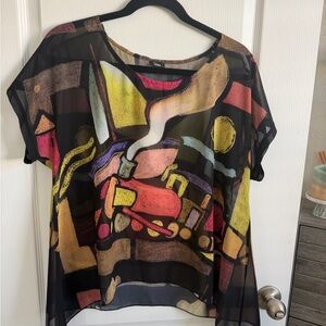 Artistic Multicolor Women's Blouse
